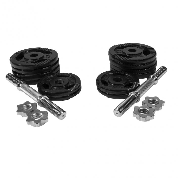 Tri Grip hantelių rinkinys 30 kg su srieginiais užraktais