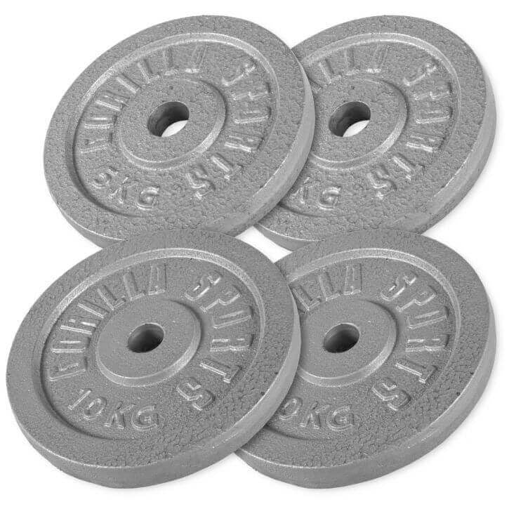 Ketaus svorių diskai 2 x 5 kg ir 2 x 10 kg