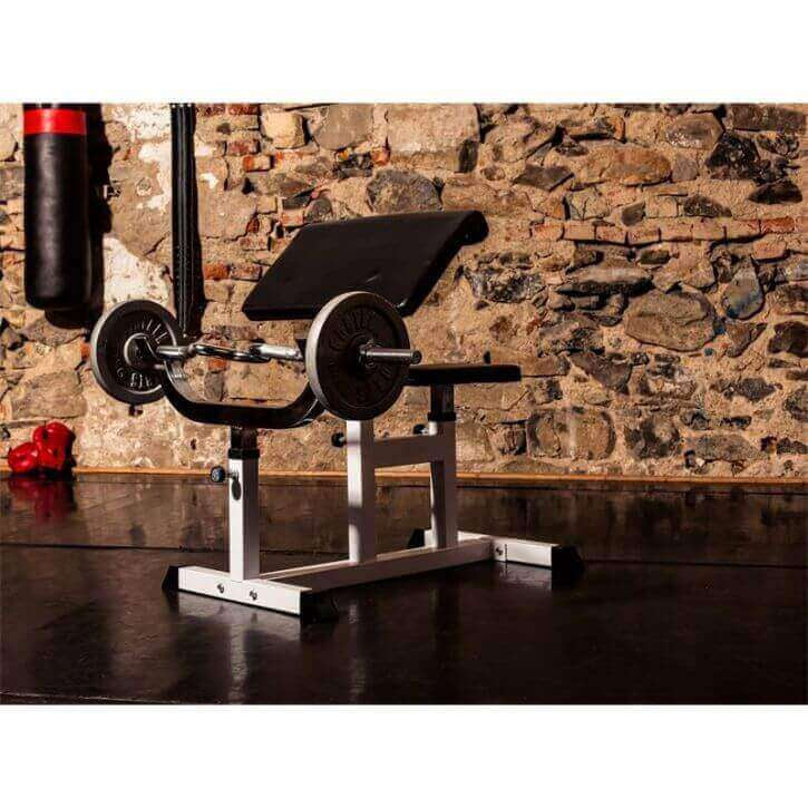 Scott bicepsų suolelis ir EZ štangos rinkinys 30 kg