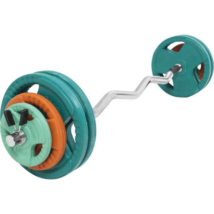 EZ štangos komplektas 35 kg su spyruokliniais užraktais