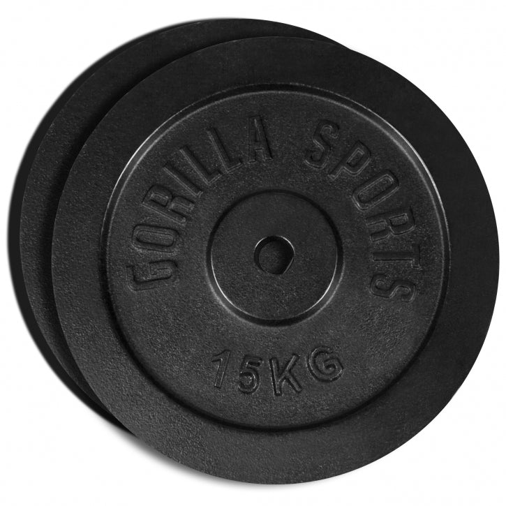 Ketaus svorių diskai 2 x 15 kg 30 mm