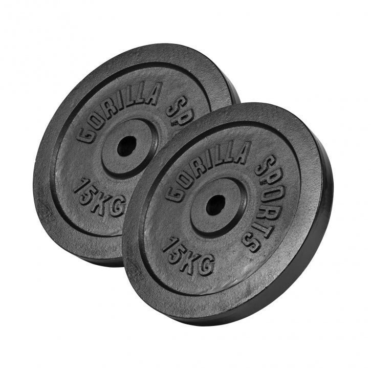 Ketaus svorių diskai 2 x 15 kg 30 mm