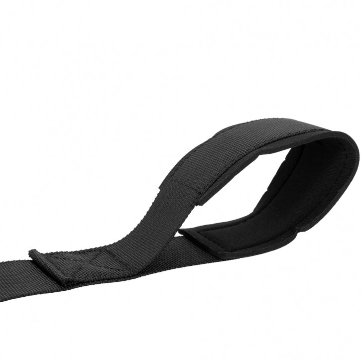 Ilga paminkštinta skriemulių sistemos rankena 108 x 4 cm, juoda
