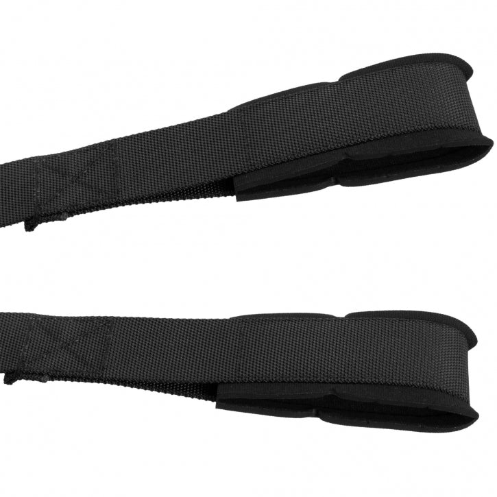 Ilga paminkštinta skriemulių sistemos rankena 108 x 4 cm, juoda