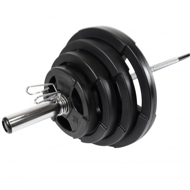 Štangos rinkinys 130 kg su Tri Grip svorių diskais