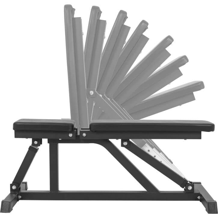Nuožulnus suolas ir pritūpimų stovai su 150 kg štangos rinkiniu