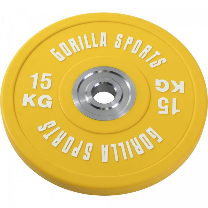 Bumper Plate štangos rinkinys 140 kg su juodu grifu