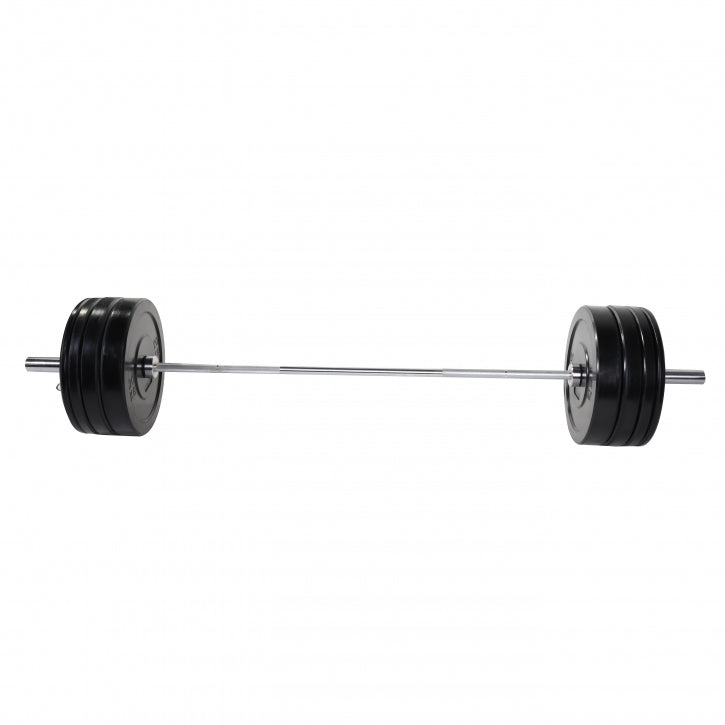 Bumper Plate štangos rinkinys 140 kg su chromuotu grifu