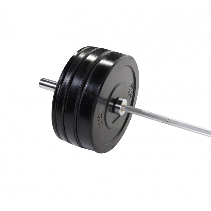 Bumper Plate štangos rinkinys 140 kg su chromuotu grifu