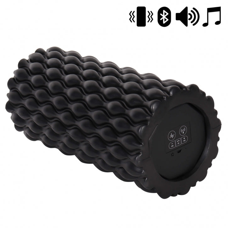 3-In-1 vibruojantis foam roller 30 x 10 cm, juodas