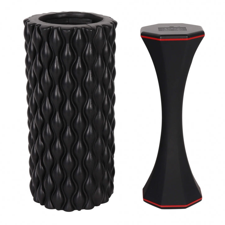 3-In-1 vibruojantis foam roller 30 x 10 cm, juodas