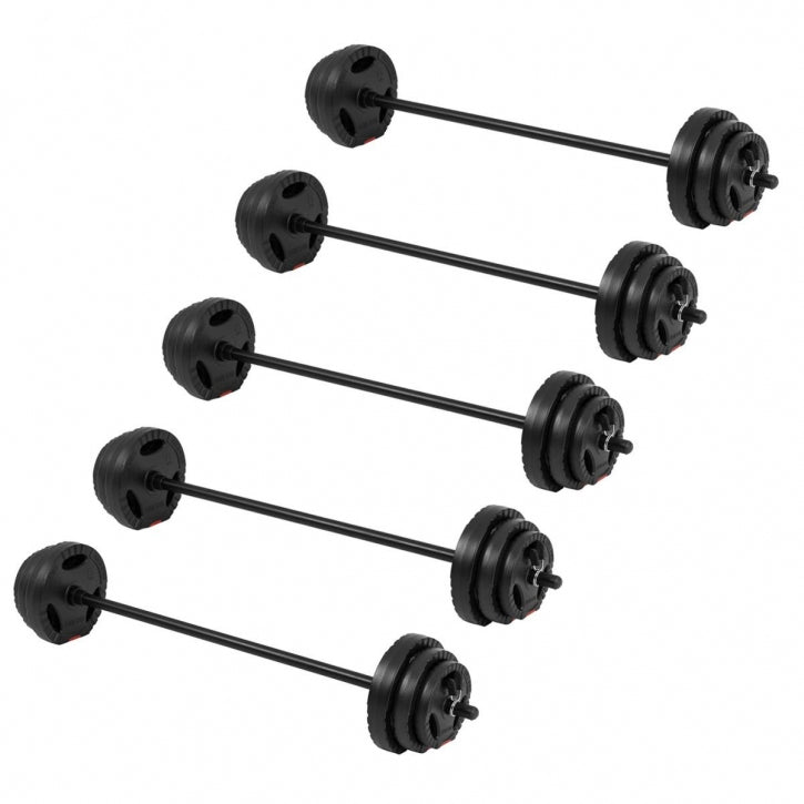 BodyPump rinkinys su 5 x 20 kg tri-grip svorio diskais