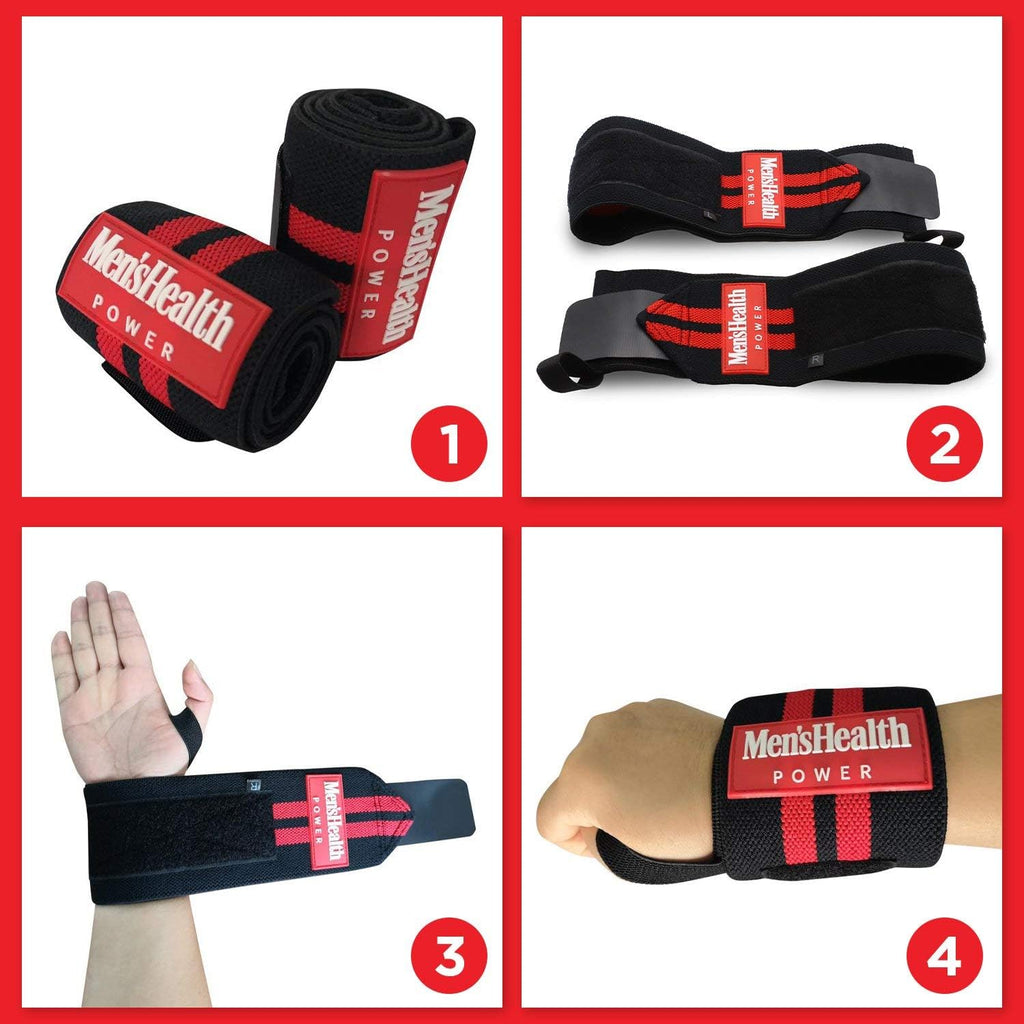 Men's Health POWER rannesiteet, musta/punainen