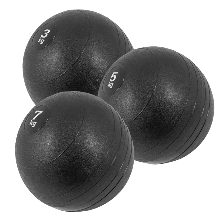 Slam Ball medicininių kamuolių rinkinys 3 kg, 5 kg ir 7 kg