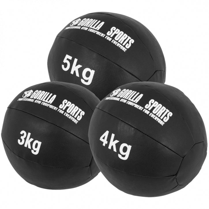 Wall Ball medicininių kamuolių rinkinys 3 kg, 4 kg ir 5 kg