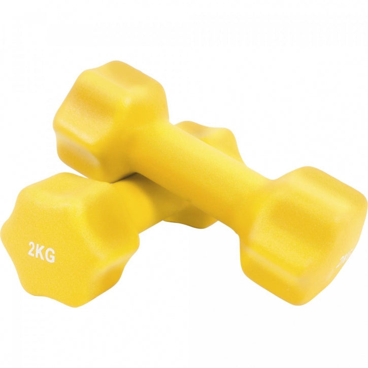 Aerobika Hexagon hantelių rinkinys 1–10 kg su neopreno danga