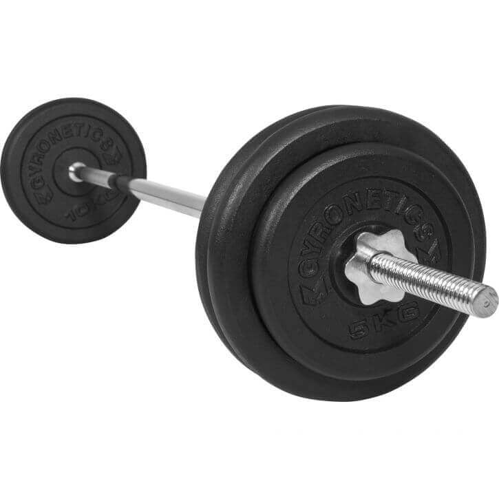 E serijos štangos rinkinys 56,5 kg su ketaus svoriais