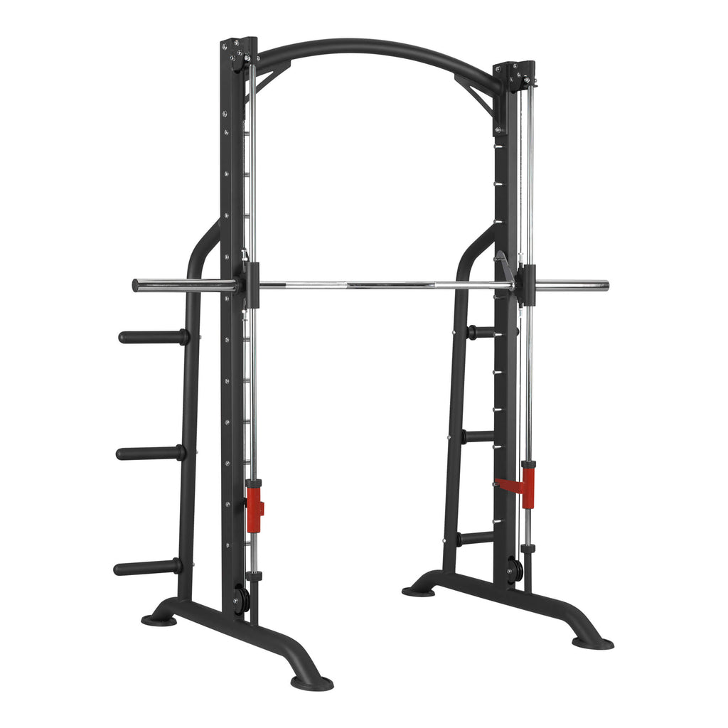 Multipress Power Rack Smith treniruoklis su svorio diskų stovu