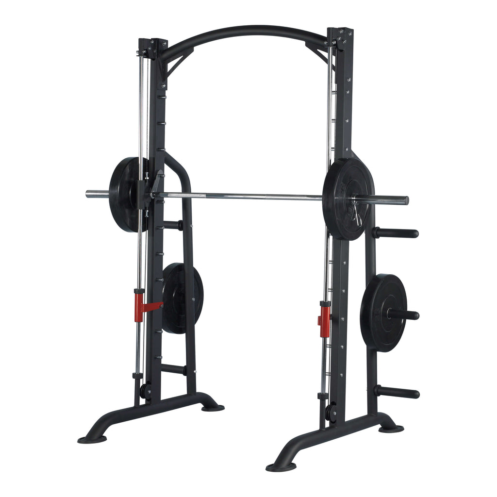 Multipress Power Rack Smith treniruoklis su svorio diskų stovu