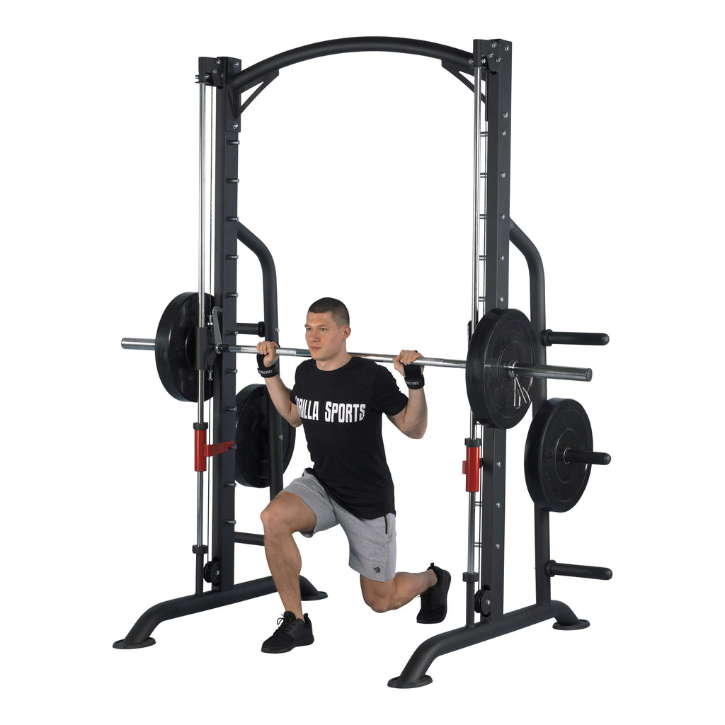 Multipress Power Rack Smith treniruoklis su svorio diskų stovu