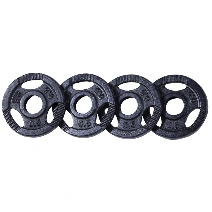 Svorių diskai 4 x 0,5 kg su rankenomis, 30 mm