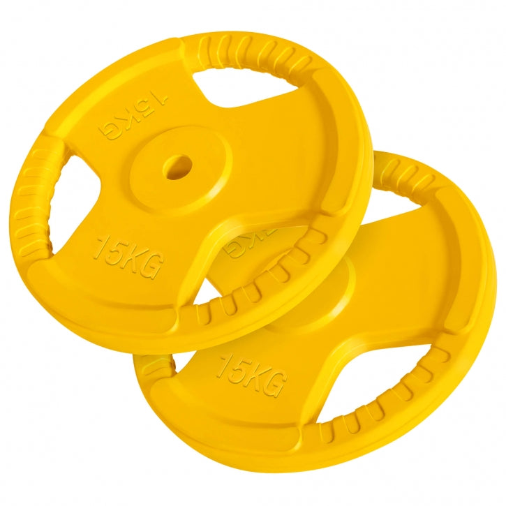 Guma dengti Tri Grip svorių diskai 2 x 15 kg