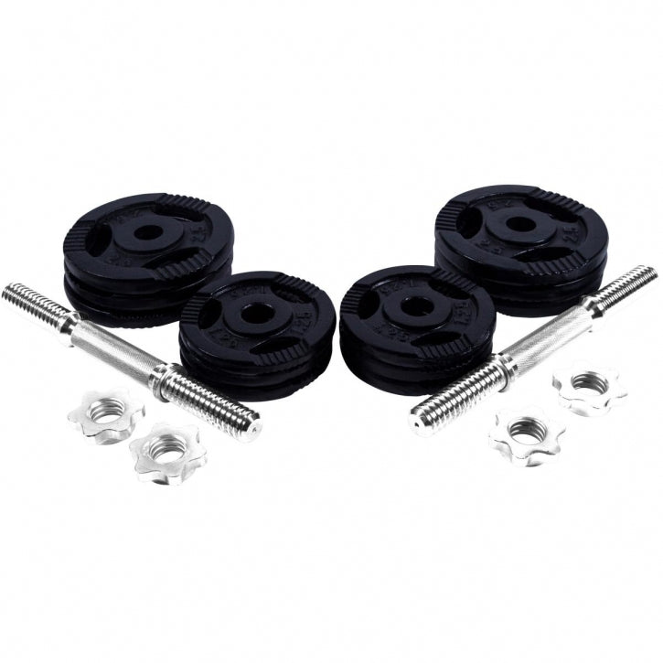Tri Grip hantelių rinkinys 20 kg su papildomais svoriais