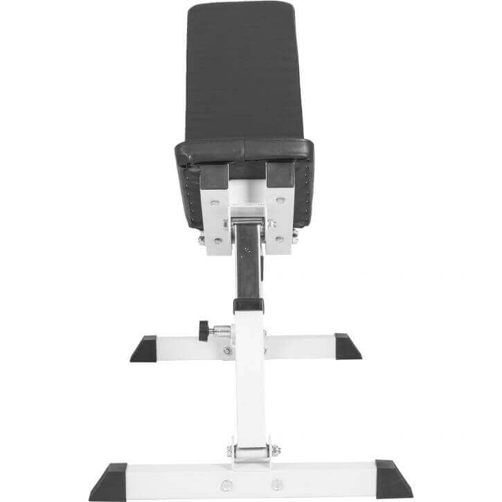 Reguliuojamas nuožulnus suoliukas max 200 kg, baltas