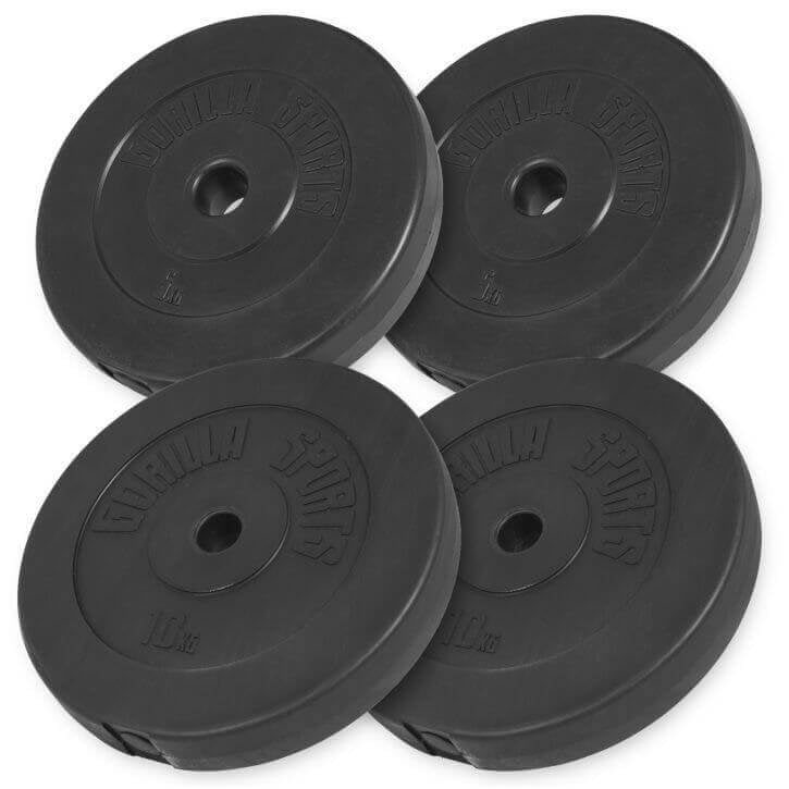 Viniliniai svorių diskai 30 mm, 2 x 10 kg + 2 x 5 kg