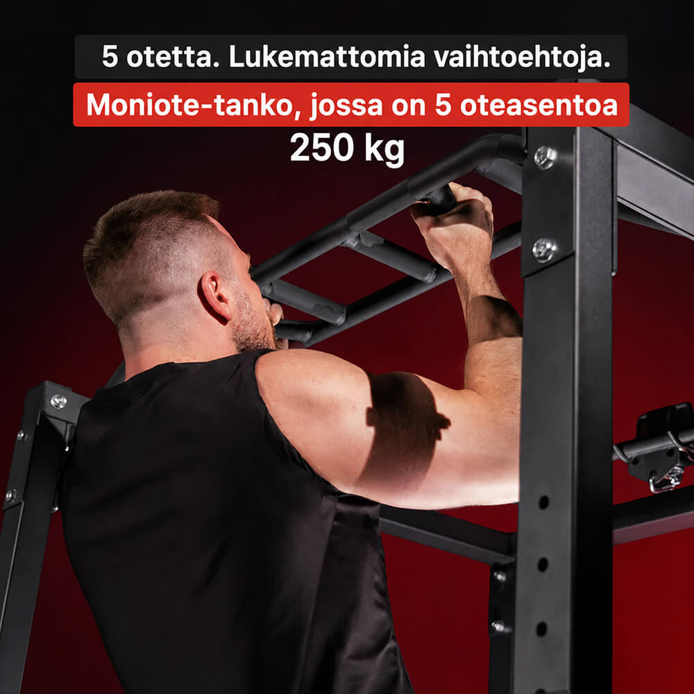 Power Rack pritūpimų narvas su apatine ir viršutine trauka