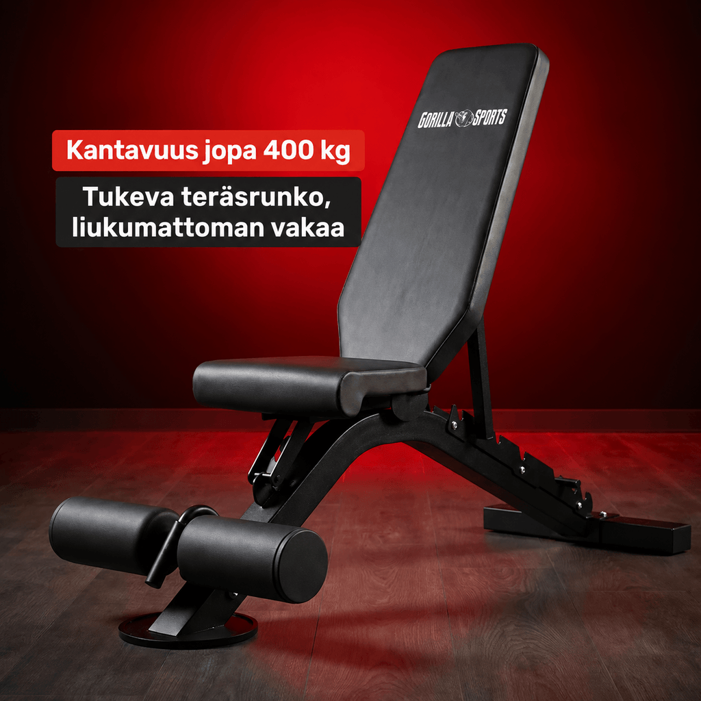 Reguliuojamas nuožulnus suoliukas su kojų atrama, max 400 kg