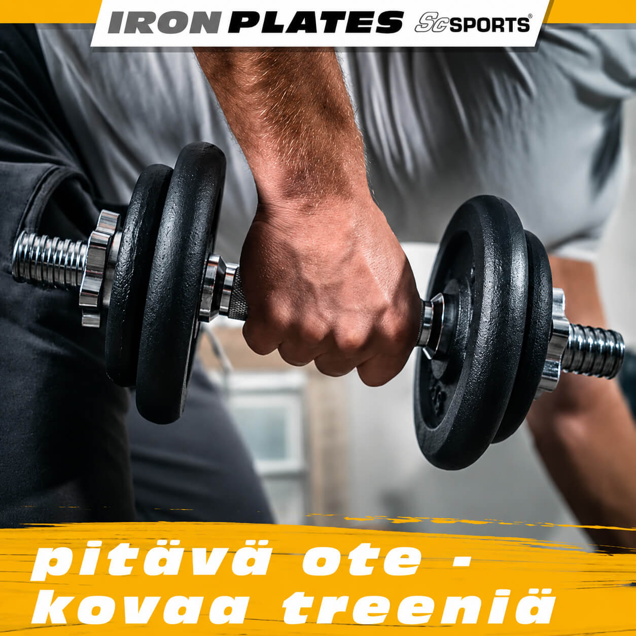 Reguliuojamas ketaus hantelių rinkinys 70 kg, 30/31 mm