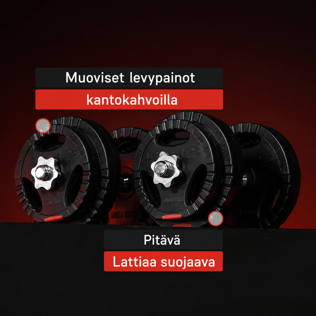 Vinilinis Tri Grip štangos rinkinys 100 kg