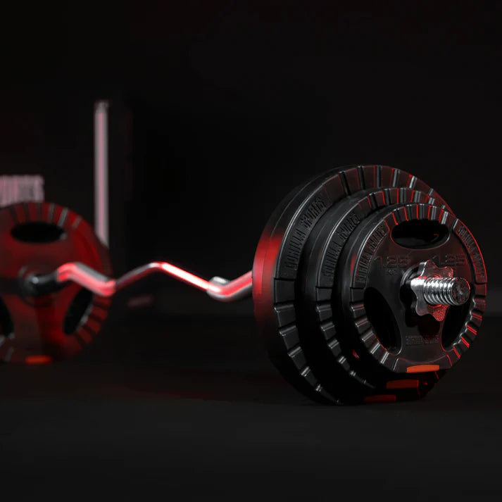 EZ bicepso grifas 120 cm su srieginiais užraktais, chromuotas
