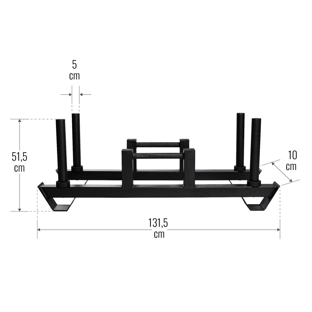 Ūkininko ėjimo rankenos 131,5 cm, 50 mm, juodos