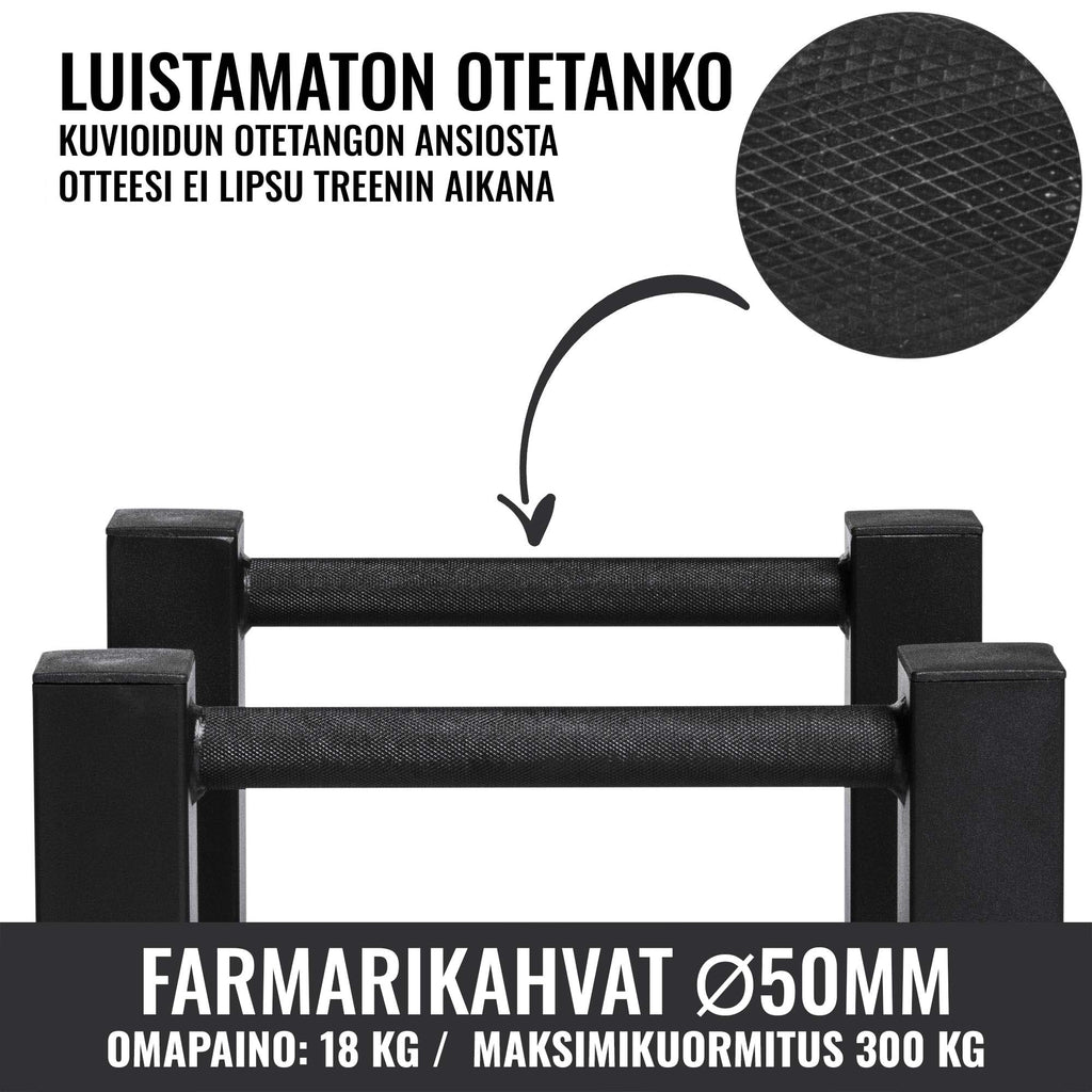 Ūkininko ėjimo rankenos 131,5 cm, 50 mm, juodos