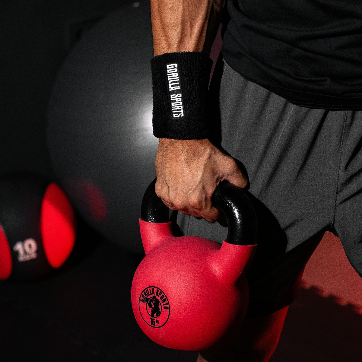 Prakaito juostos riešų atramai kettlebell treniruotėms