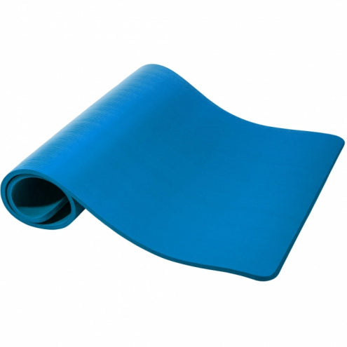 Gimnastikos kilimėlis su nešimo diržu 190 x 100 x 1,5 cm, mėlynas