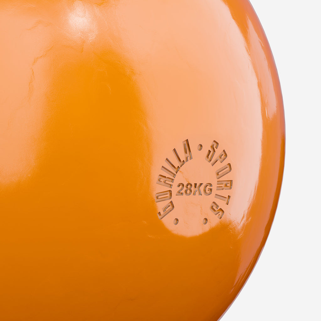 Varžybinė gira 28 kg, oranžinė, lieto plieno