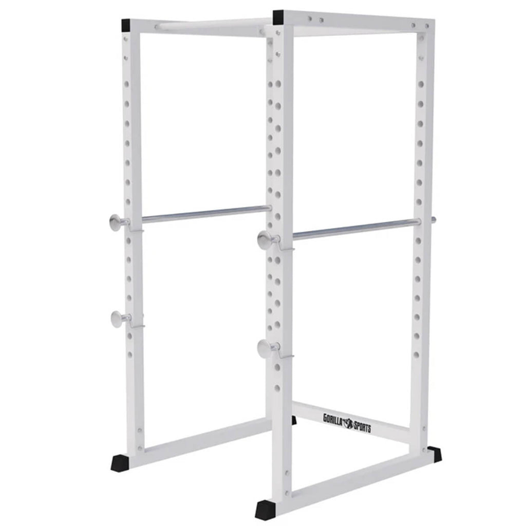 Power Rack pritūpimų stovas su apsauginiais strypais ir prisitraukimų skersiniu