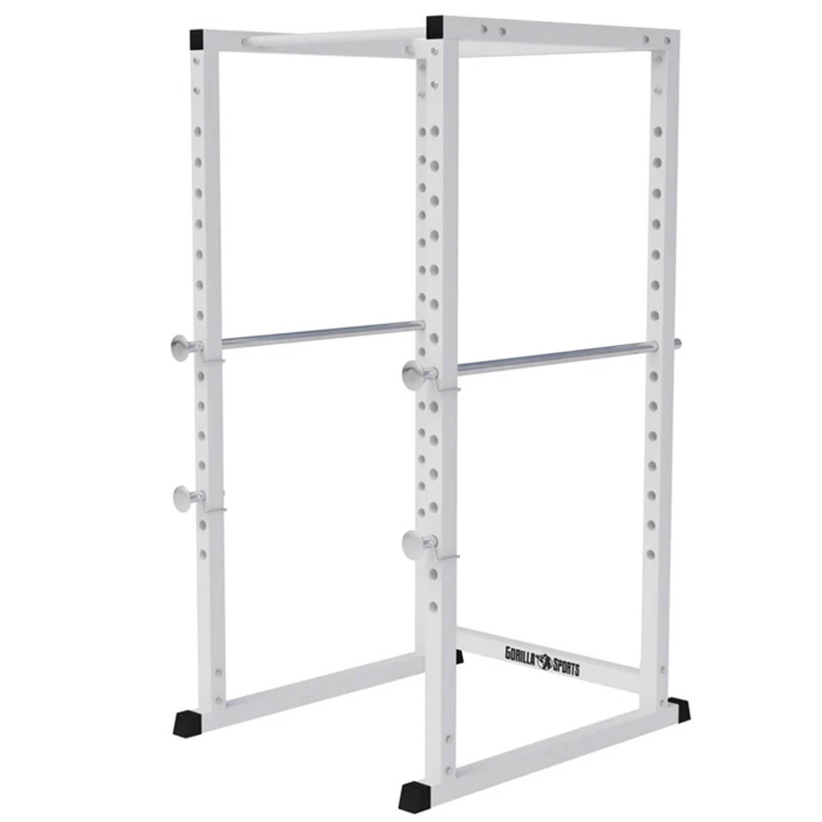 Power Rack pritūpimų stovas su apsauginiais strypais ir prisitraukimų skersiniu
