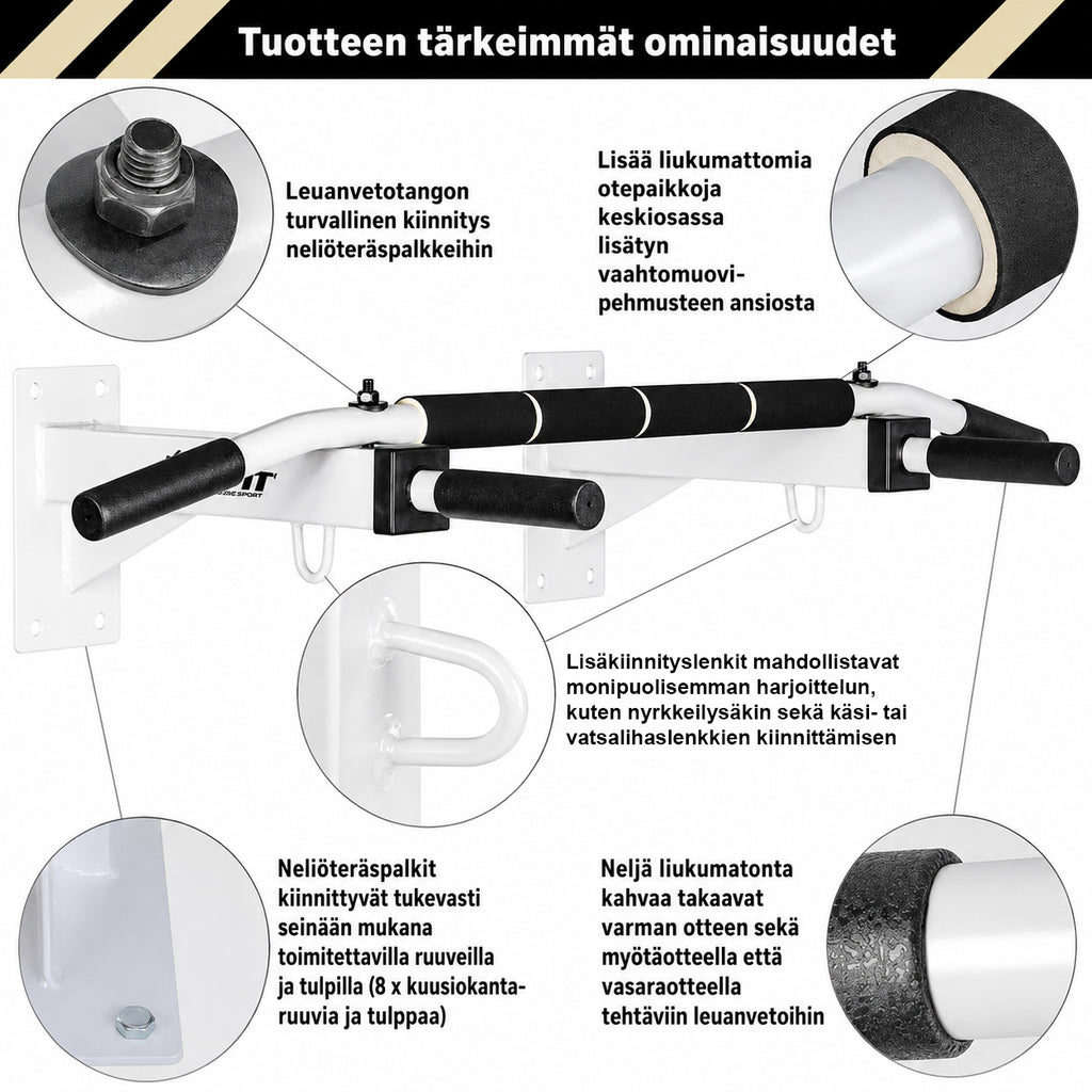 Prie sienos tvirtinamas prisitraukimų skersinis 350 kg