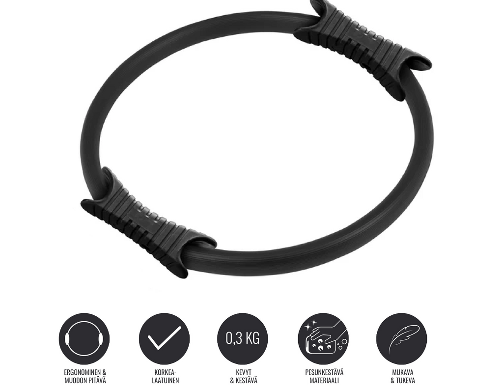 Pilateso žiedas 39 cm su ergonomiškomis rankenomis